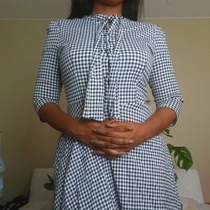 Black and white checkered dress